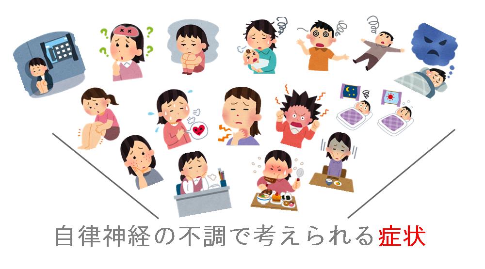 自律神経の不調で考えられる症状